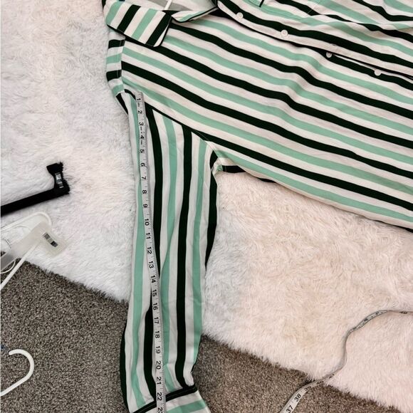 Katie Kime Retro Striped Button-Up Pajama Top Size L - Picture 9 of 9